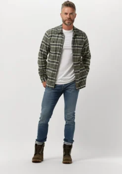 grijze dstrezzed overshirt zipped overshirt fancy tartan