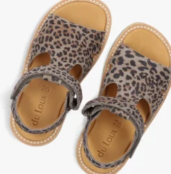 grijze du loua platte sandalen du alfie