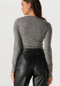 grijze envii tops & t-shirts enanna ls o-n tee 7226