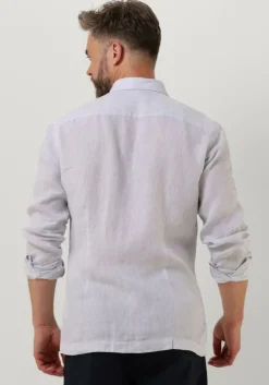 grijze genti casual overhemd linnen s7054-1120