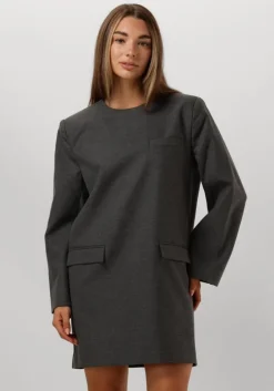 grijze gestuz mini jurk paulagz melange blazer dress