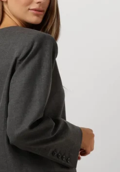 grijze gestuz mini jurk paulagz melange blazer dress