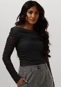 grijze gestuz top messigz offshoulder