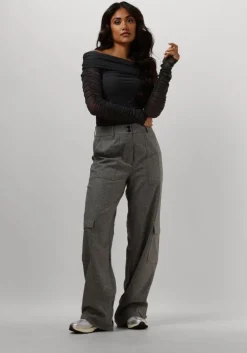 grijze gestuz top messigz offshoulder