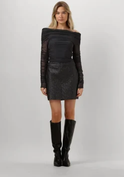 grijze gestuz top messigz offshoulder