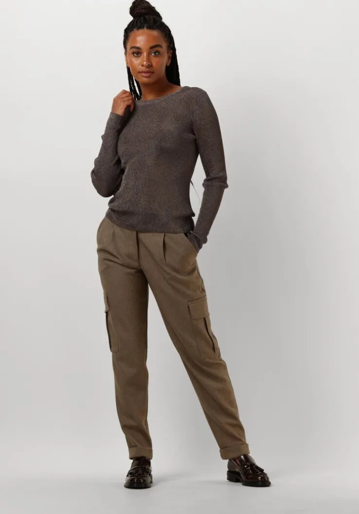 grijze gestuz t-shirt silvigz deep back blouse