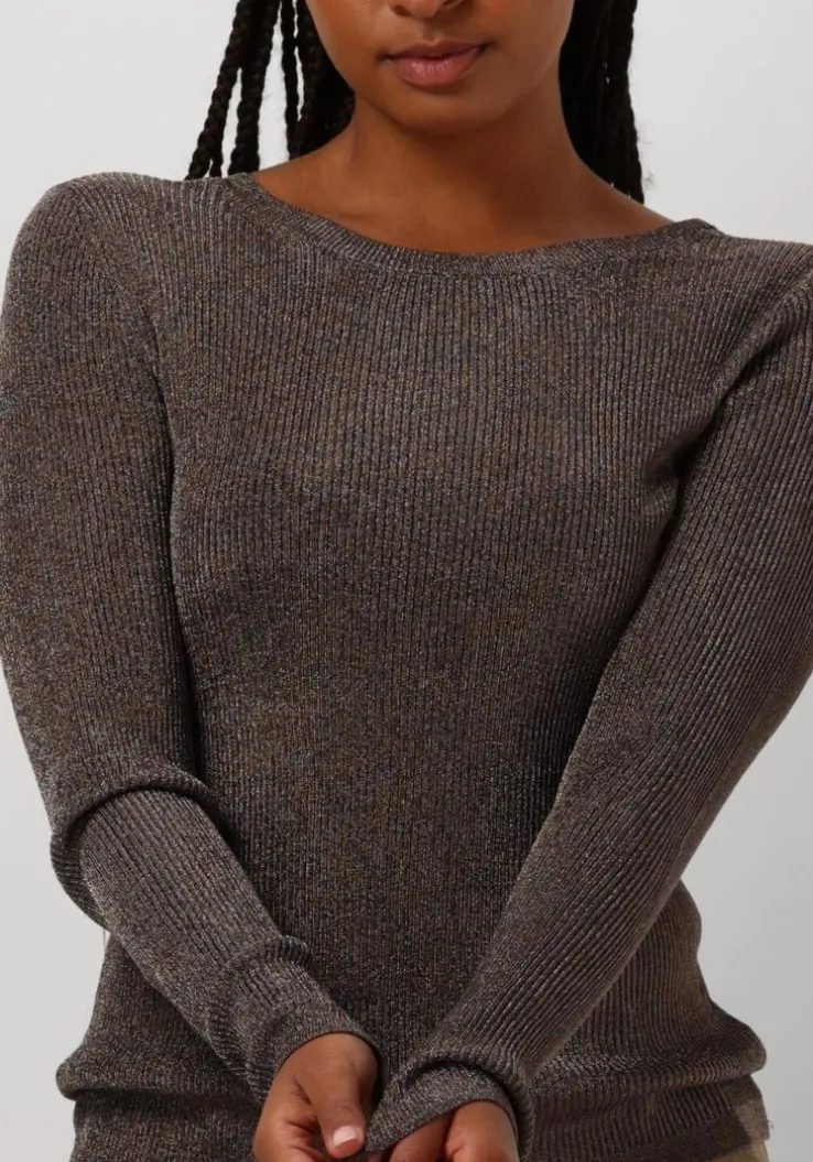 grijze gestuz t-shirt silvigz deep back blouse