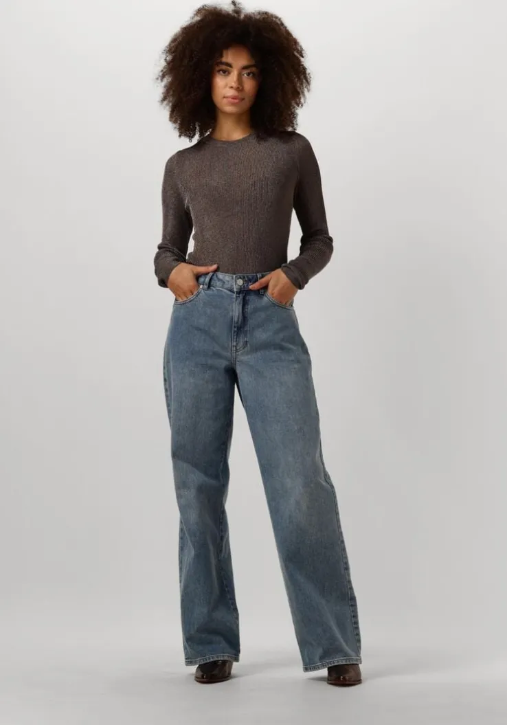 grijze gestuz t-shirt silvigz deep back blouse