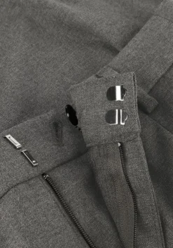 grijze gestuz wijde broek gzpaula melange mw wide pants