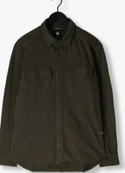 grijze g-star raw casual overhemd marine jersey shirt ls