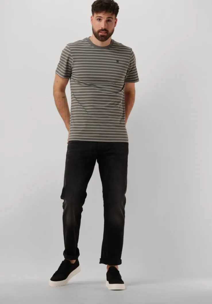 grijze g-star raw t-shirt stripe slim r t