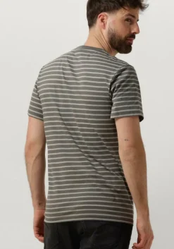 grijze g-star raw t-shirt stripe slim r t