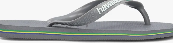 grijze havaianas teenslippers brasil logo dames