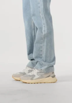 grijze hub lage sneakers grid-w