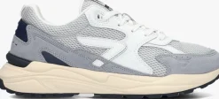grijze hub lage sneakers grid-m
