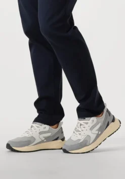 grijze hub lage sneakers grid-m
