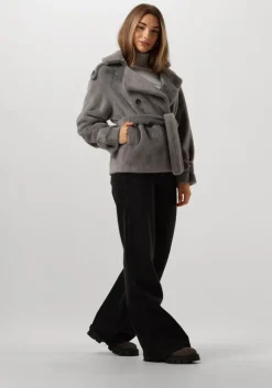 grijze ibana leren jas cristel