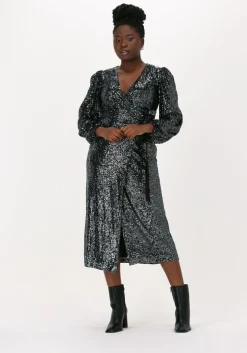 grijze ibana midi jurk mojito