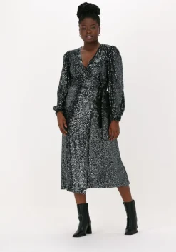 grijze ibana midi jurk mojito