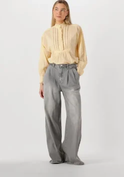 grijze janice wide jeans jeans wijde pijp stretch dollar