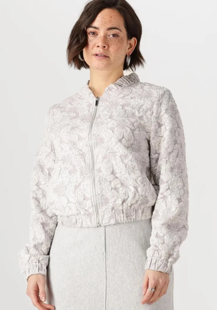 grijze jansen amsterdam jack josien jasje j 275 jacquard bomber long sleeve