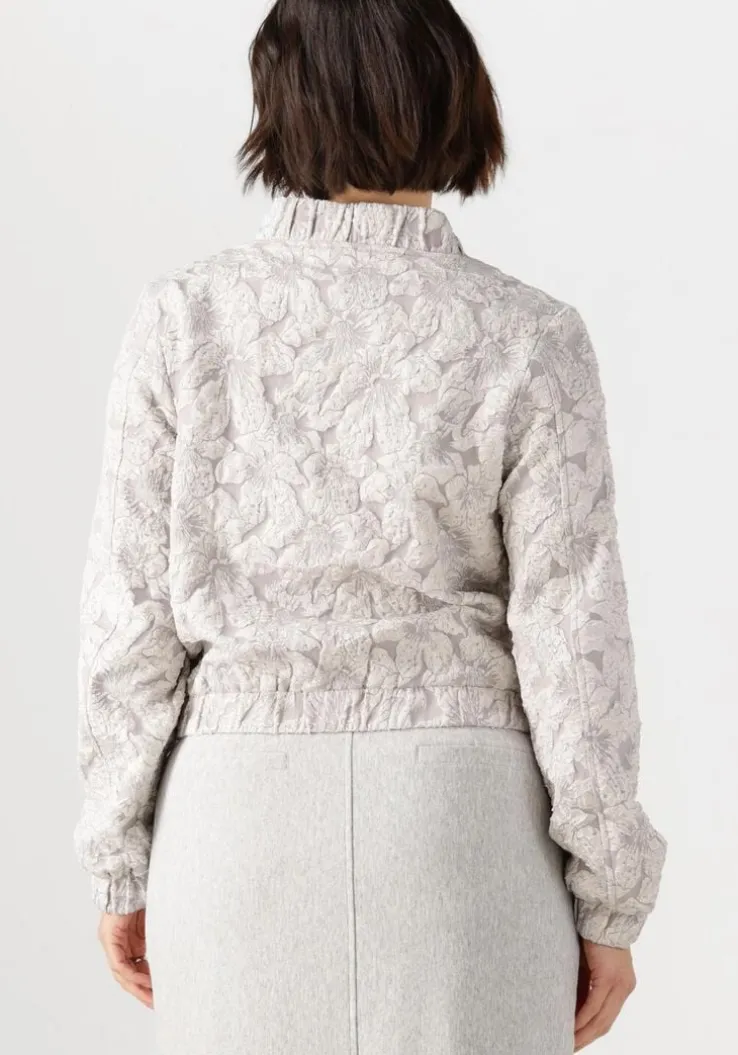 grijze jansen amsterdam jack josien jasje j 275 jacquard bomber long sleeve