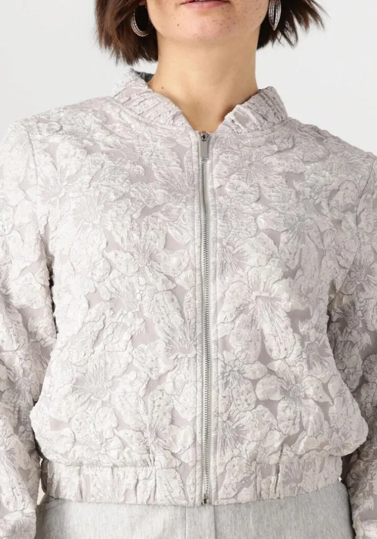 grijze jansen amsterdam jack josien jasje j 275 jacquard bomber long sleeve