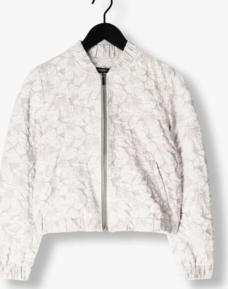 grijze jansen amsterdam jack josien jasje j 275 jacquard bomber long sleeve