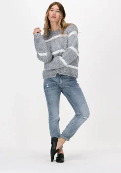 grijze just female trui roma knit