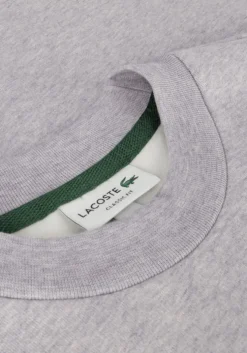 grijze lacoste sweater classic fit brushed fleece sweatshirt