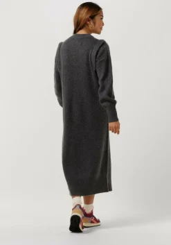 grijze levete room midi jurk lr-cille 27 dress