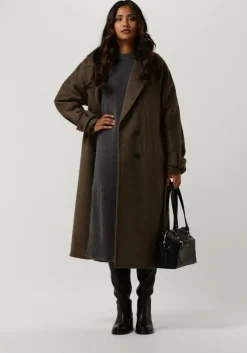 grijze levete room midi jurk lr-cille 27 dress