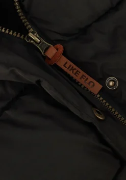 grijze like flo gewatteerde jas abby flo girls long fancy hooded jacket