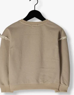 grijze like flo sweater danee sweater with ruffles