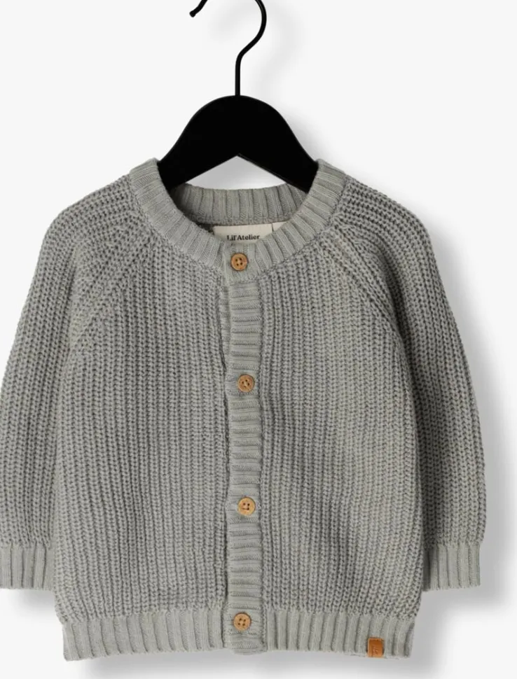 grijze lil' atelier vest nbnemlen ls knit card lil noos