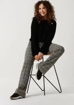 grijze liu jo pantalon pantalone zampa jacquard