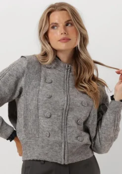 grijze lollys laundry vest noviall cardigan ls