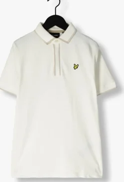 grijze lyle & scott polo concealed placket polo shirt