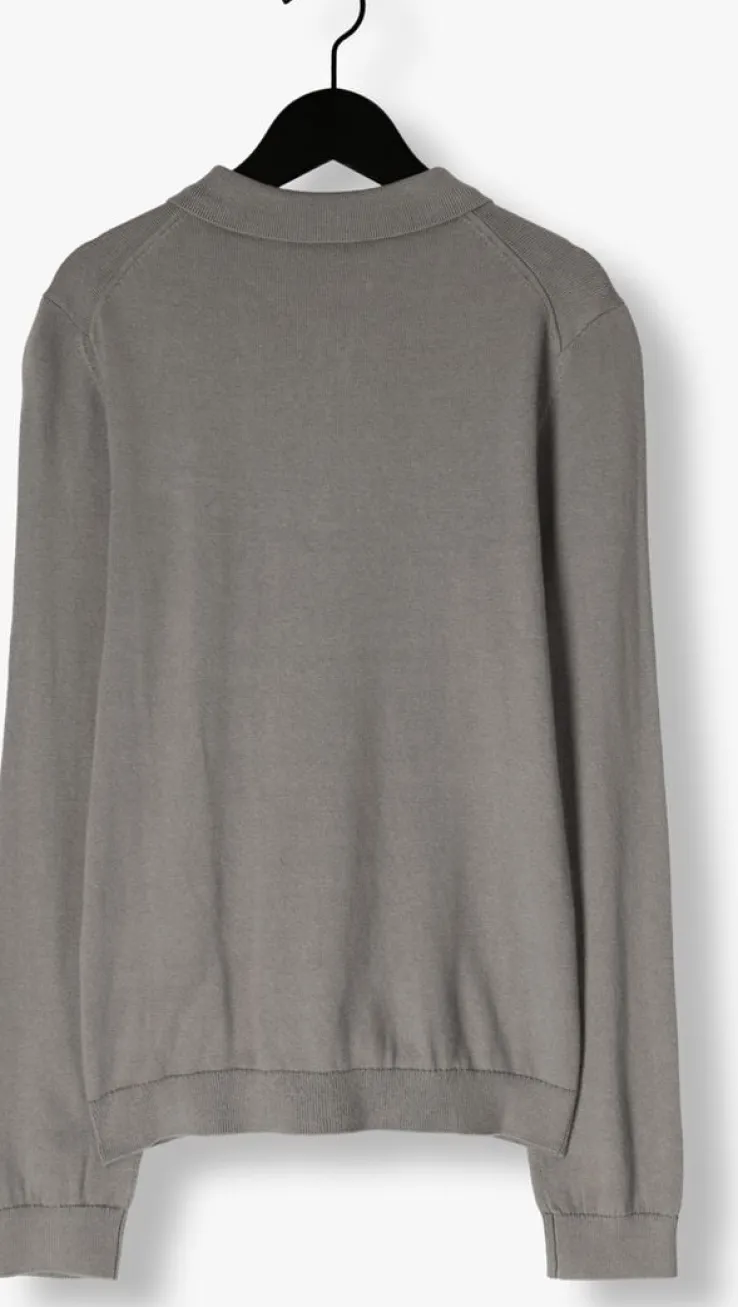 grijze lyle & scott polo ls knitted polo shirt