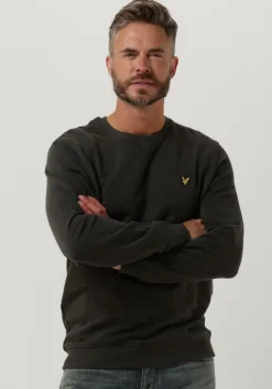 grijze lyle & scott trui crew neck sweatshirt