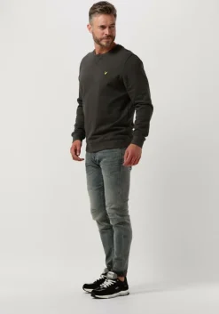 grijze lyle & scott trui crew neck sweatshirt
