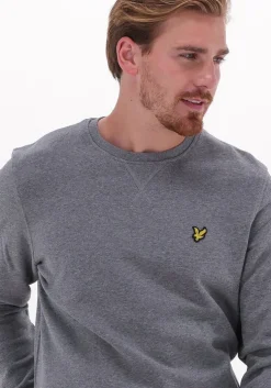 grijze lyle & scott trui crew neck sweatshirt