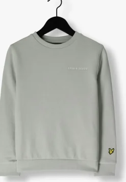 grijze lyle & scott trui script embroidered sweatshirt