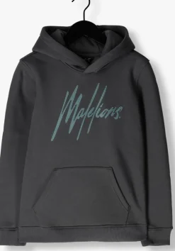 grijze malelions truien/vesten signature hoodie
