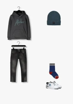 grijze malelions truien/vesten signature hoodie