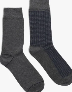 grijze marcmarcs sokken anton cotton 2-pack