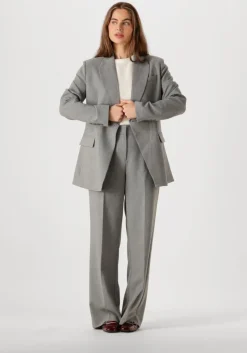 grijze minus pantalon welma mid waist pant