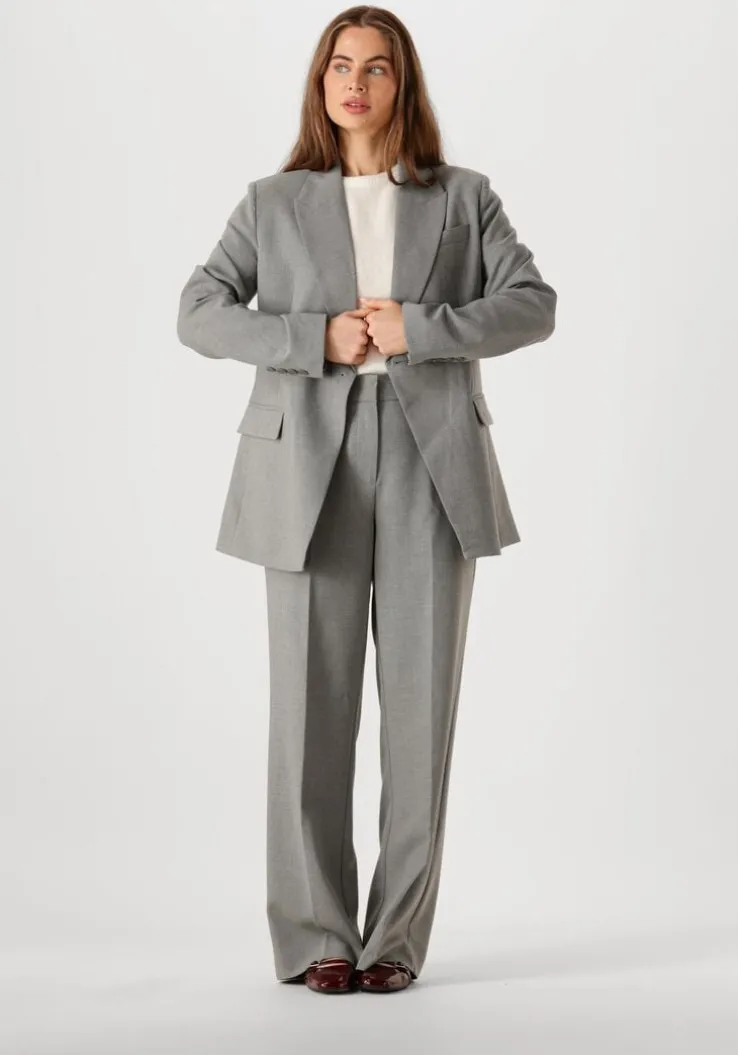 grijze minus pantalon welma mid waist pant