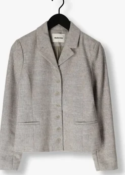 grijze modström blazer kieramd jacket