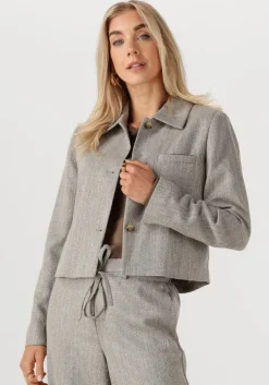 grijze modström blazer popemd jacket